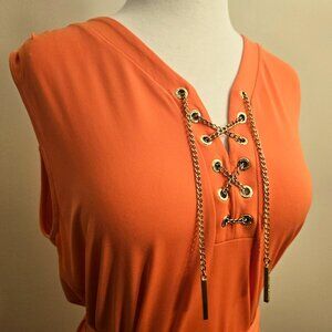 Michael Kors Orange Detailed Dress Sz S